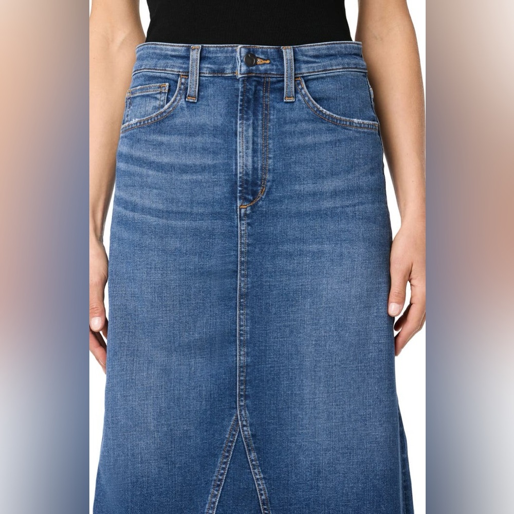 JOE’s Jeans Denim Maxi Skirt Blue Soraya Y2K Classic Women Size 25 $218 MSRP NWT - Picture 4 of 13